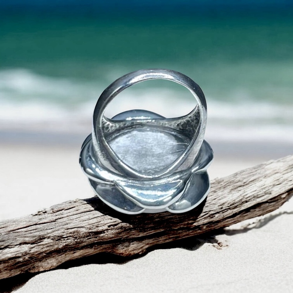 🌺Large Sterling Rose Ring - Picture 6 of 11